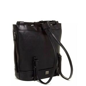 NWT KOOBA BLACK CANYON SLING BACKPACK - GENUINE LAMB LEATHER DOUBLE STRAP $398